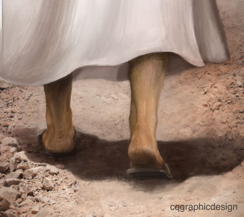 Kenneth Cox book cover artwork of Jesus' feet